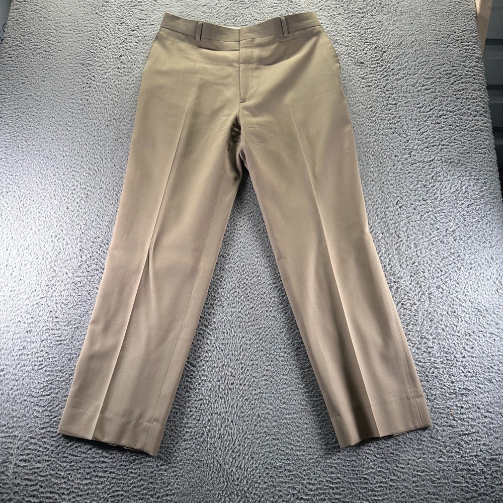 Kenneth Cole Awearness pant Mens 33x30 Brown Wool Dress Straight Business Career
